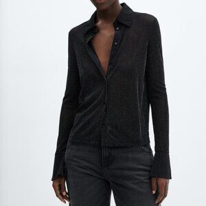 Mango Lurex shirt with buttons